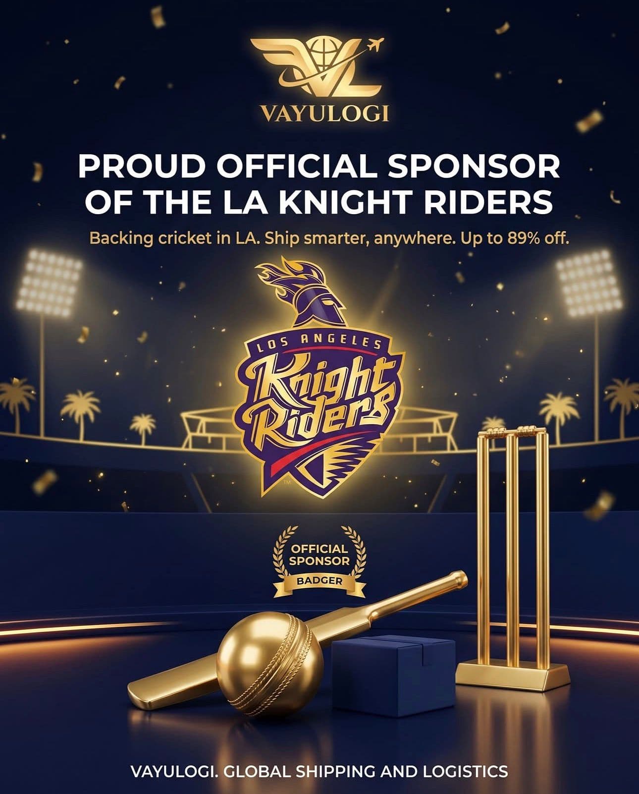 Vayulogi — Proud Official Sponsor of the LA Knight Riders